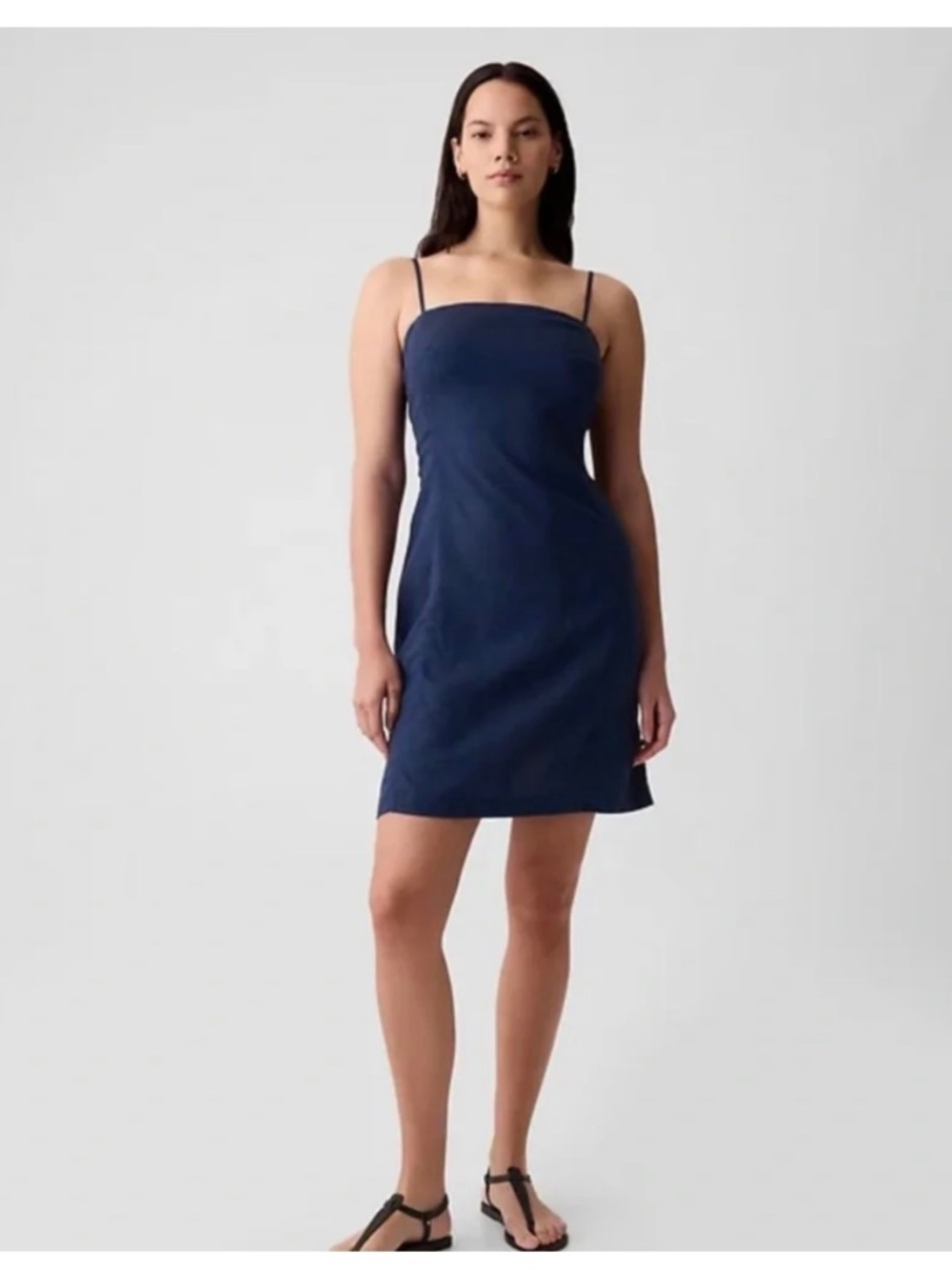 Gap Linen Blue Dress NWT